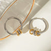 Wholesale Jewelry Stainless Steel Geometric Circle Earrings Electroplated