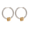 Wholesale Jewelry Stainless Steel Geometric Circle Earrings Electroplated