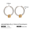 Wholesale Jewelry Stainless Steel Geometric Circle Earrings Electroplated