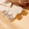 Wholesale Jewelry Stainless Steel Geometric Circle Pendant Earrings Gold Plated