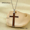 Wholesale Jewelry Stainless Steel Geometric Crossshaped Punk Retro Minimalist Electroplated Necklace