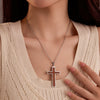 Wholesale Jewelry Stainless Steel Geometric Crossshaped Punk Retro Minimalist Electroplated Necklace