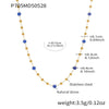 Wholesale Jewelry 316L Stainless Steel Geometric Double Layer Clavicle Necklace Thick Gold Electroplated