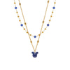 Wholesale Jewelry 316L Stainless Steel Geometric Double Layer Clavicle Necklace Thick Gold Electroplated