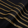 Wholesale Jewelry Stainless Steel Geometric Double Woven Double Buckle Four Sided Grinding Cuban Chain Electroplating Unisex