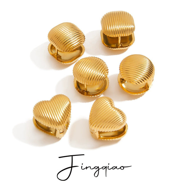 Wholesale Jewelry Stainless Steel Geometric Earrings For Women With Electroplating And Niche Design