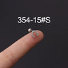 Wholesale Jewelry Stainless Steel Geometric Electroplated Ear Bone Nail Zircon Puncture Earrings Screw Ball Earrings