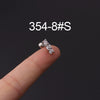 Wholesale Jewelry Stainless Steel Geometric Electroplated Ear Bone Nail Zircon Puncture Earrings Screw Ball Earrings