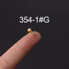 Wholesale Jewelry Stainless Steel Geometric Electroplated Ear Bone Nail Zircon Puncture Earrings Screw Ball Earrings