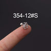 Wholesale Jewelry Stainless Steel Geometric Electroplated Ear Bone Nail Zircon Puncture Earrings Screw Ball Earrings