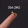 Wholesale Jewelry Stainless Steel Geometric Electroplated Ear Bone Nail Zircon Puncture Earrings Screw Ball Earrings