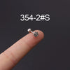 Wholesale Jewelry Stainless Steel Geometric Electroplated Ear Bone Nail Zircon Puncture Earrings Screw Ball Earrings