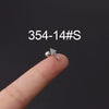 Wholesale Jewelry Stainless Steel Geometric Electroplated Ear Bone Nail Zircon Puncture Earrings Screw Ball Earrings