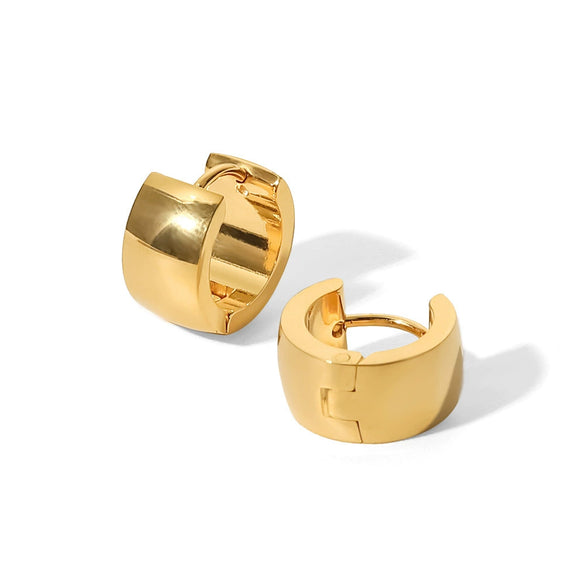 Wholesale Jewelry Stainless Steel Geometric Electroplated Ear Buckle Earrings For Women