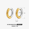 Wholesale Jewelry Stainless Steel Geometric Electroplated Earrings And Ring For Women
