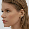 Wholesale Jewelry Stainless Steel Geometric Electroplated Earrings