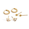 Wholesale Jewelry Stainless Steel Geometric Electroplated Earrings
