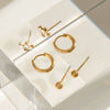 Wholesale Jewelry Stainless Steel Geometric Electroplated Earrings