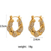 Wholesale Jewelry Stainless Steel Geometric Electroplated Twist Earrings