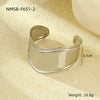 Wholesale Jewelry Stainless Steel Geometric Electroplated Wide Bracelet For Women