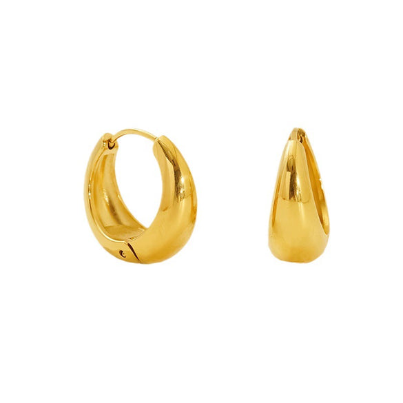 Wholesale Jewelry 316L Stainless Steel Geometric Electroplating Earring For Women