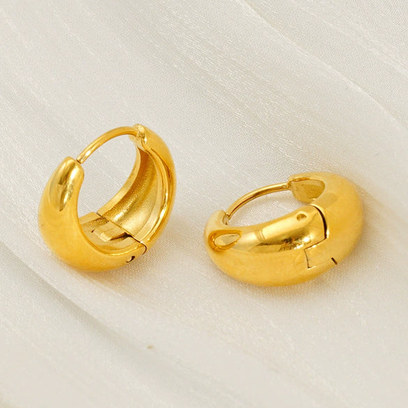 Wholesale Jewelry 316L Stainless Steel Geometric Electroplating Earring For Women