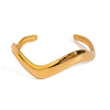 Wholesale Jewelry Stainless Steel Geometric Electroplating Fashion Wave Irregular Bracelet For Women