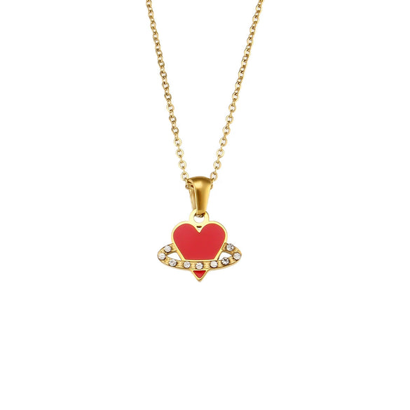 Wholesale Jewelry Stainless Steel Geometric Electroplating Pendant Necklace And Earrings Combination For Women