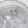 Wholesale Jewelry Stainless Steel Geometric Electroplating Three Layer Open Ring For Women