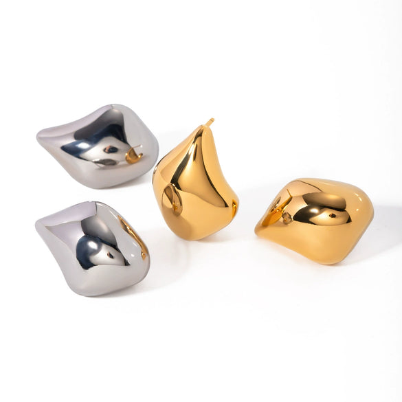 Wholesale Jewelry Stainless Steel Geometric Electroplating Women's Earrings