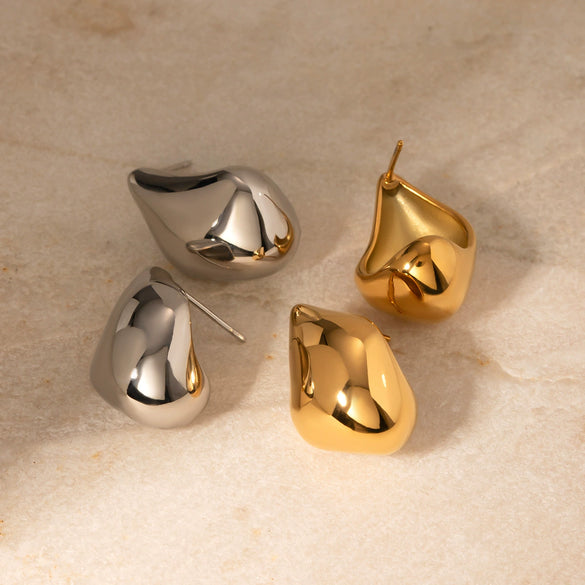 Wholesale Jewelry Stainless Steel Geometric Electroplating Women's Earrings