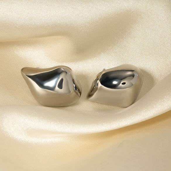Wholesale Jewelry Stainless Steel Geometric Electroplating Women's Earrings