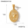 Wholesale Jewelry 316L Stainless Steel Geometric Fashion Pendant Accessories Furnace Vacuum Plating 18K Real Gold