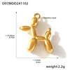 Wholesale Jewelry 316L Stainless Steel Geometric Fashion Pendant Accessories Furnace Vacuum Plating 18K Real Gold