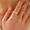 Wholesale Jewelry Stainless Steel Geometric Fivepointed Star Ring Electroplated For Women