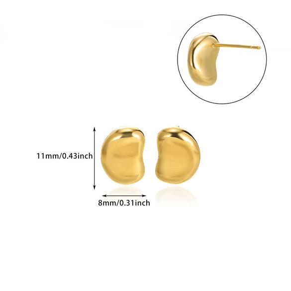 Wholesale Jewelry Stainless Steel Geometric Flower Pearl Ring And Earrings With Electroplating