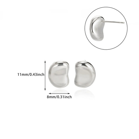 Wholesale Jewelry Stainless Steel Geometric Flower Pearl Ring And Earrings With Electroplating