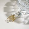 Wholesale Jewelry Stainless Steel Geometric Flower Ring With Multicolor Zirconium Electroplating For Women