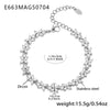 Wholesale Jewelry 316L Stainless Steel Geometric Fourleaf Flower Electroplating Women's Bracelet