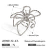 Wholesale Jewelry Stainless Steel Geometric Hammer Pattern Electroplated Women's