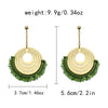 Wholesale Jewelry Stainless Steel Geometric Heart Bohemian Style Electroplated Earrings For Female