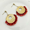 Wholesale Jewelry Stainless Steel Geometric Heart Bohemian Style Electroplated Earrings For Female
