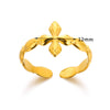 Wholesale Jewelry Stainless Steel Geometric Heart Bow Open Female Ring Electroplated