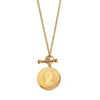 Wholesale Jewelry Stainless Steel Geometric Hiphop Style Round Pendant Necklace
