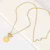 Wholesale Jewelry Stainless Steel Geometric Hiphop Style Round Pendant Necklace