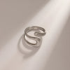 Wholesale Jewelry Stainless Steel Geometric Hollow Irregular Electroplated Nonfading Ring