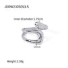 Wholesale Jewelry Stainless Steel Geometric Hollow Irregular Electroplated Nonfading Ring