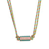 Wholesale Jewelry Stainless Steel Geometric Letters Numbers Text Dripping Oil Pendant Necklace And Bracelet Gold Plated