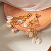 Wholesale Jewelry Stainless Steel Geometric Long Shell Tassel String Earrings For Women Electroplated