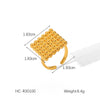 Wholesale Jewelry Stainless Steel Geometric Love Ring Electroplated For Women